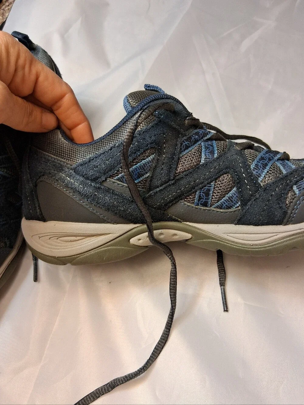 Easy Spirit Exploremap Walking Shoes Navy Blue Mesh Sneaker Women's Size 8M